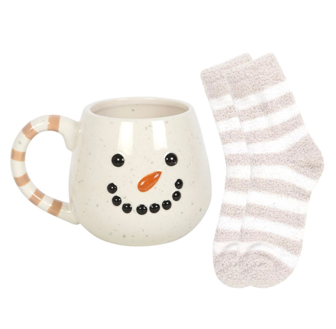 Rudolph Reindeer/Snowman Christmas Mug And Socks Set