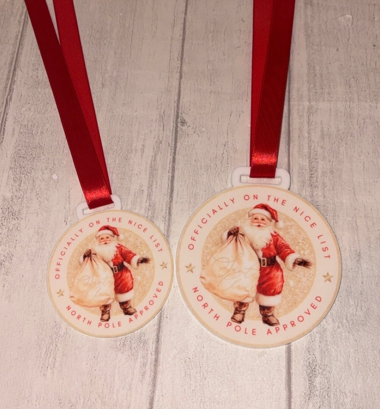Nice List Christmas Acrylic Medal