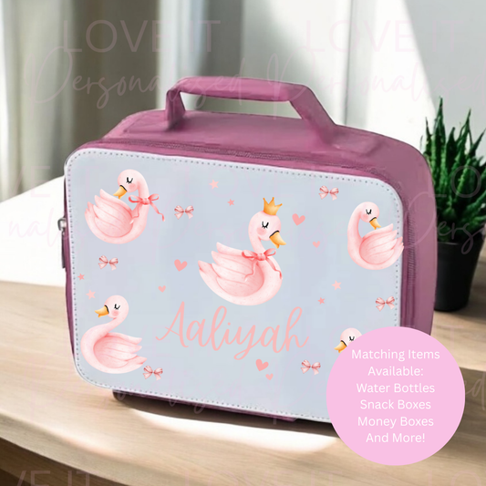 Personalised Swan Lunch Bag