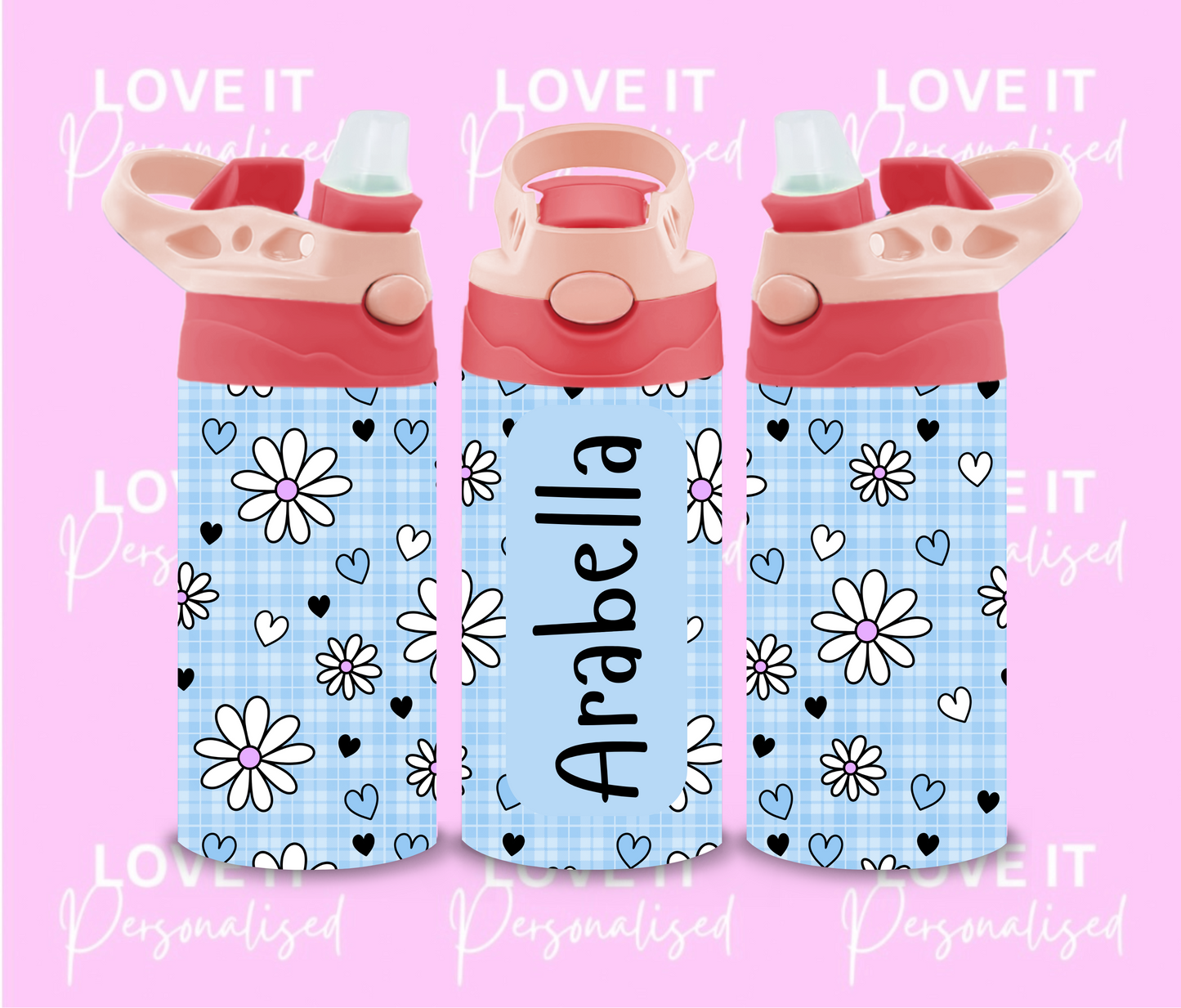 Pastel Flower Children’s Water Bottle - Multiple Colours