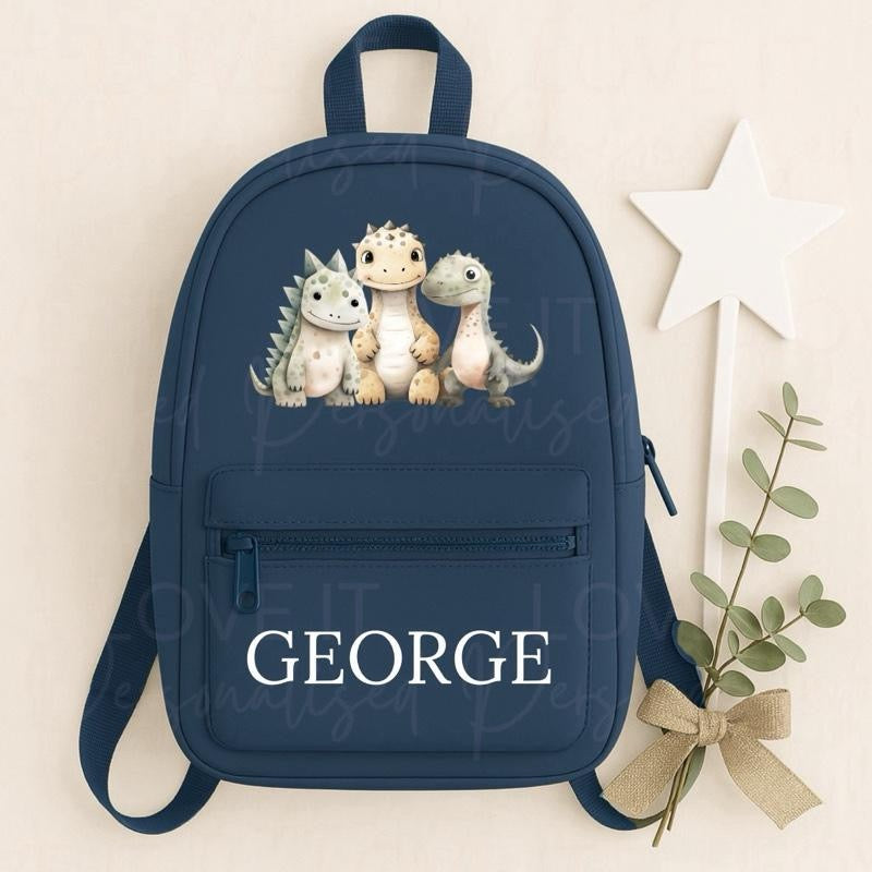 Personalised Children’s Mini 3 Dinosaur Backpack