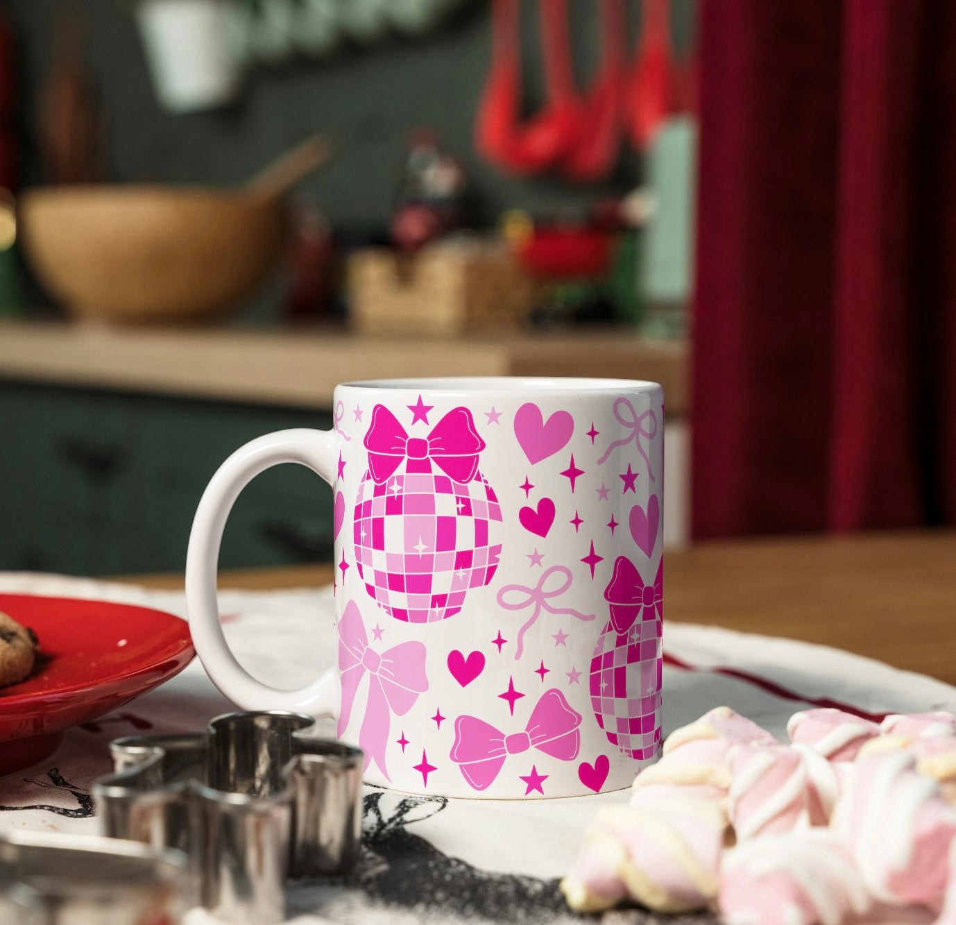 Pink Disco Bow Mug