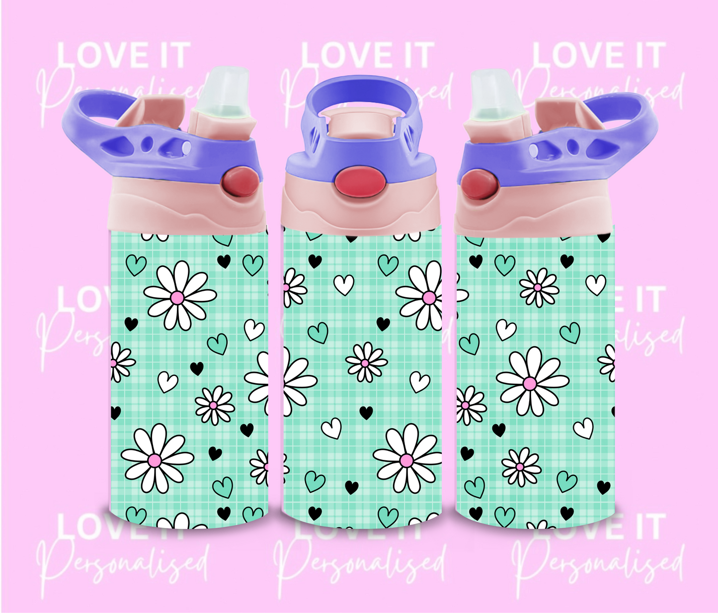 Pastel Flower Children’s Water Bottle - Multiple Colours