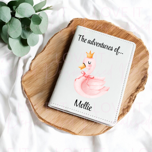 Personalised Princess Swan Passport Cover