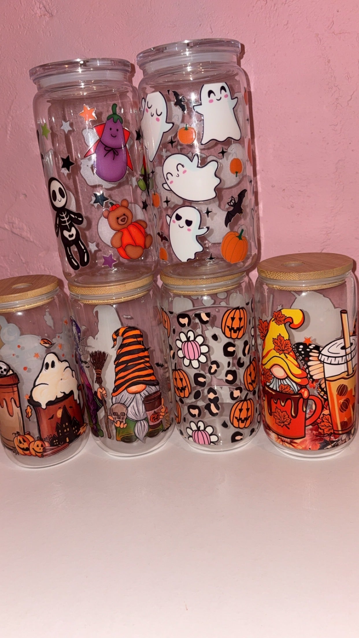 Halloween Design 16oz Plastic/Glass Libbey Can