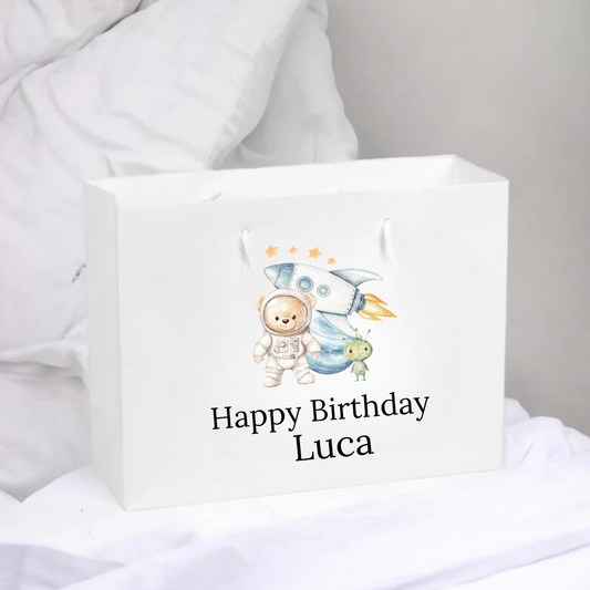 Personalised Birthday Gift Bag - Space Design