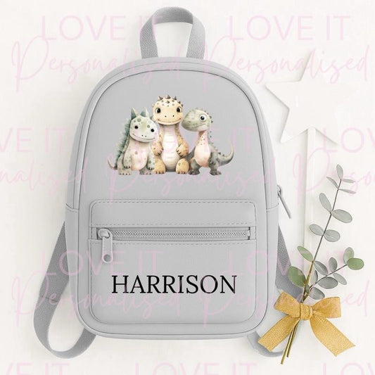 Personalised Children’s Mini 3 Dinosaur Backpack