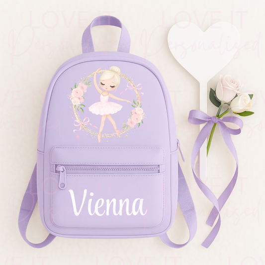 Personalised Children’s Ballerina Backpack- Changeable Hair