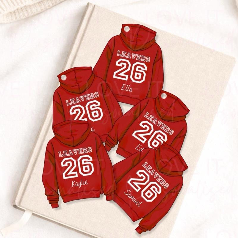 Personalised 2026 Leavers Hoodie Keyring- 20 colours