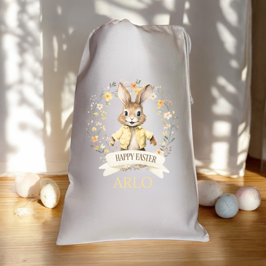 Personalised Easter Bag - Boy Rabbit Design