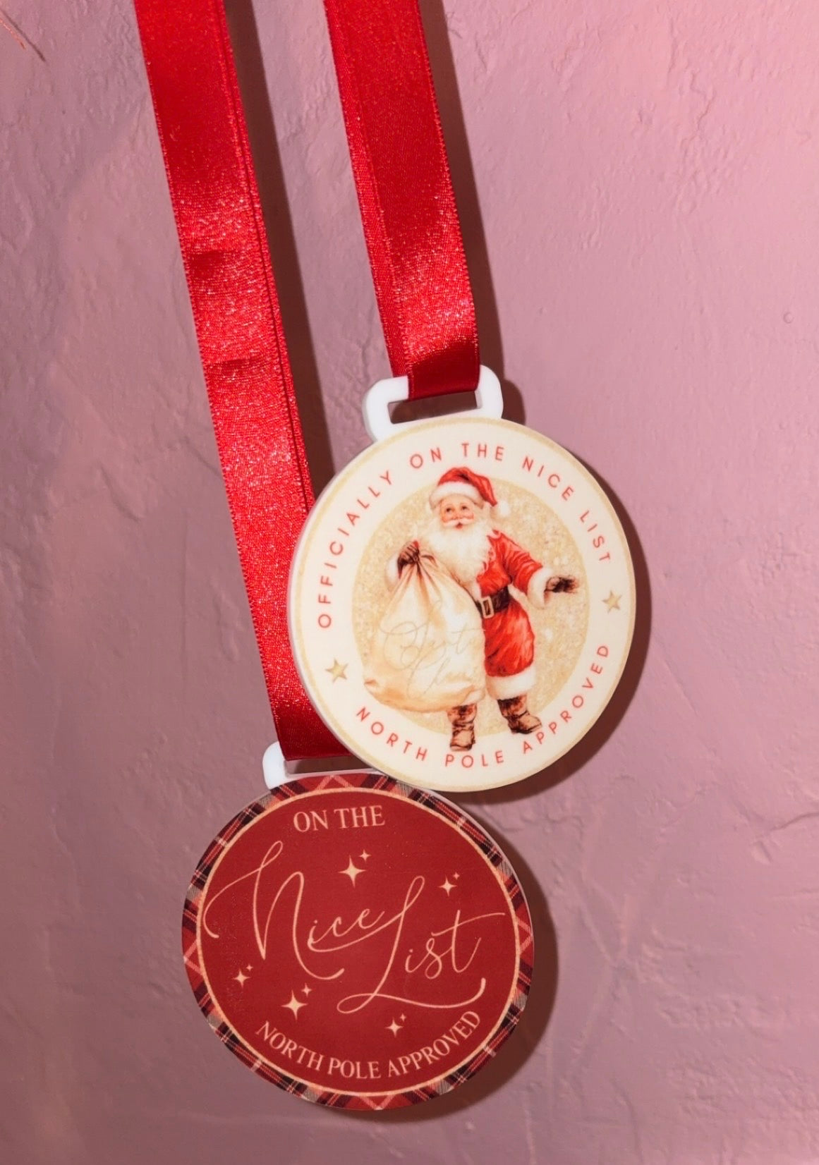 Nice List Christmas Acrylic Medal