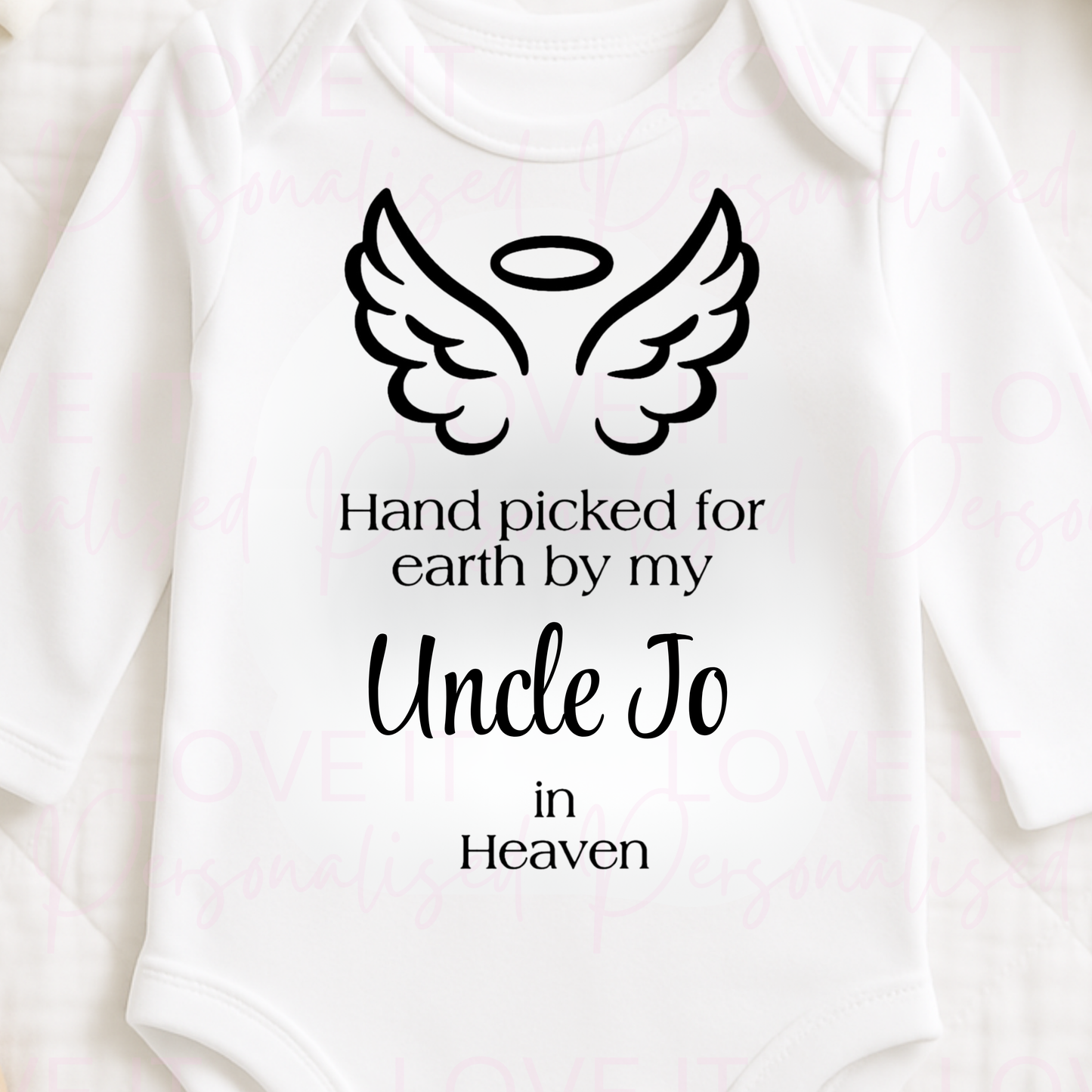 Personalised Hand Picked For Earth By My… Baby Bodysuit