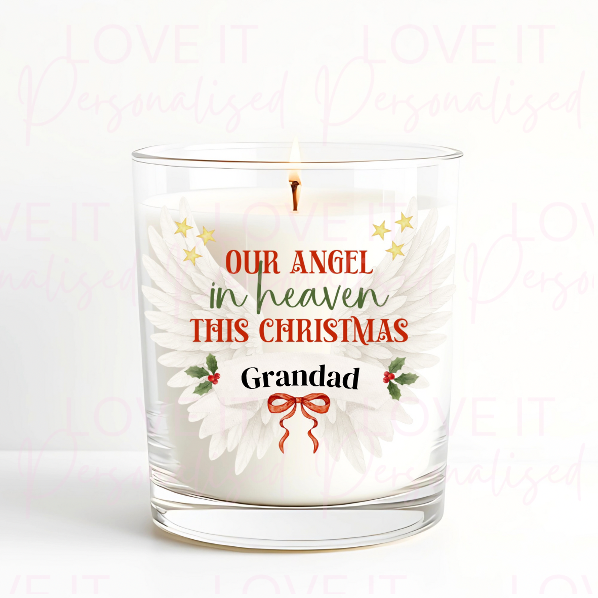 Angel In Heaven Christmas Memorial Scented Candle - Gift Decor Ornaments Decoration