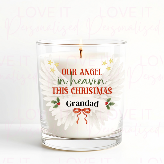 Angel In Heaven Christmas Memorial Scented Candle - Gift Decor Ornaments Decoration