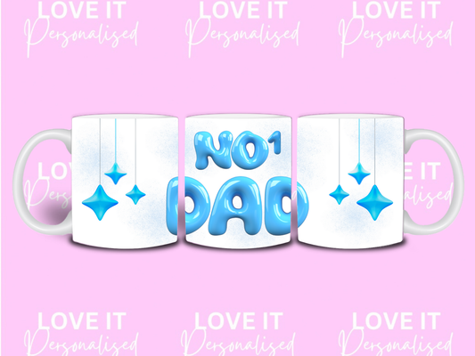 Inflated No 1 Dad Design Mug