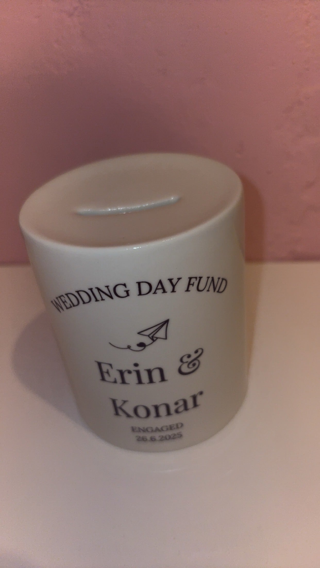 Personalised Wedding Fund Money Box
