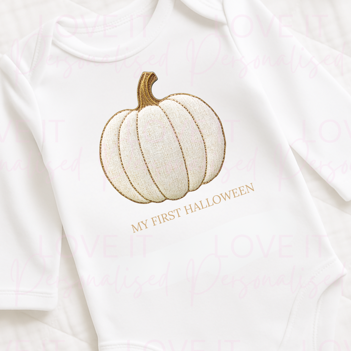First Halloween Pumpkin Baby Bodysuit - Short/Long Sleeve