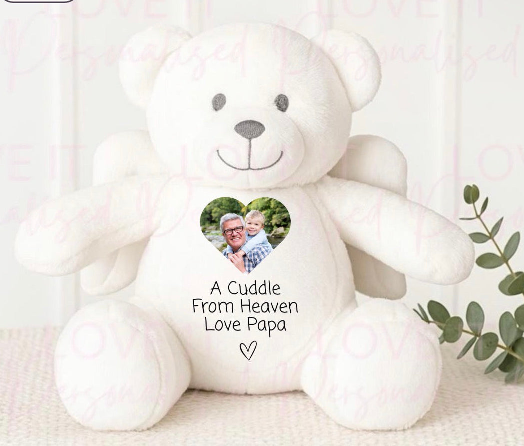 Personalised A Cuddle From Heaven Angel Teddy