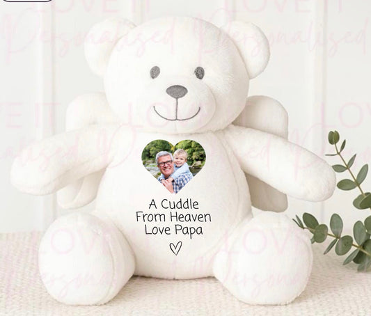 Personalised A Cuddle From Heaven Angel Teddy