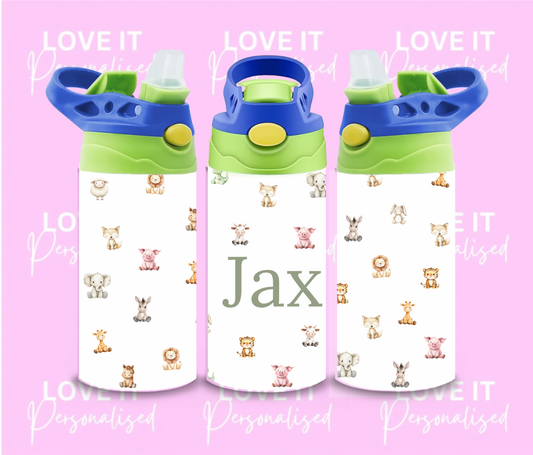 Personalised Animal 12oz Water Bottle