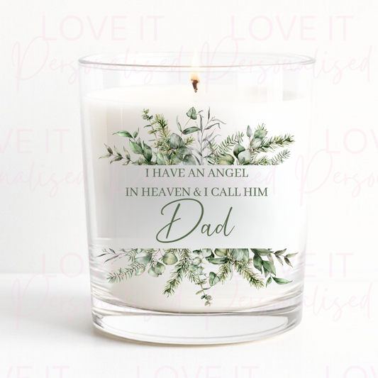 Memorial Angel Scented Candle - Pink/Green