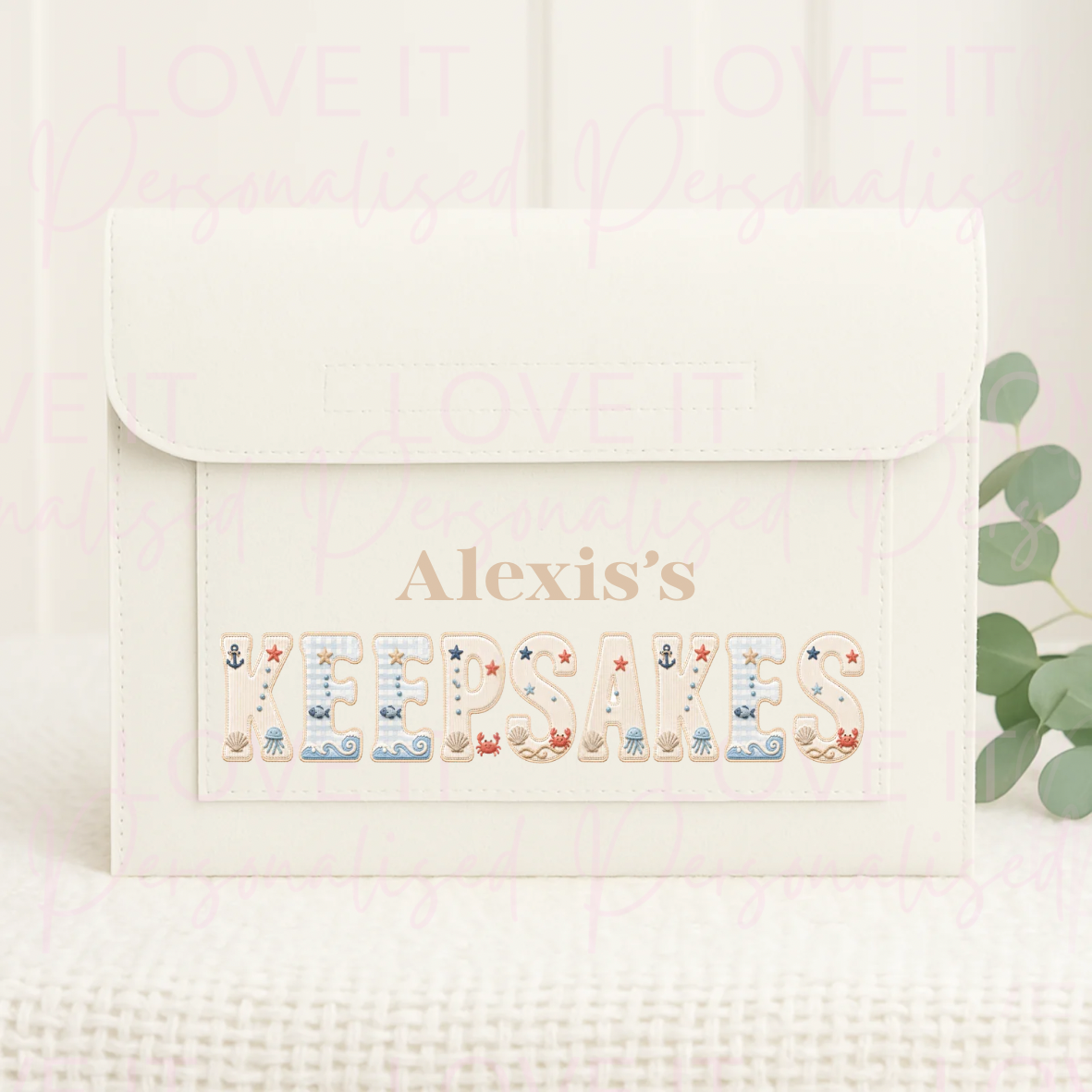Personalised Nursery/School Keepsake Polyester Folder