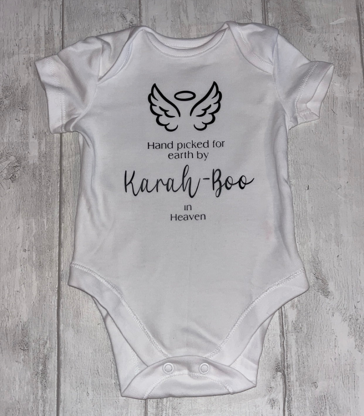 ‘Hand picked for Earth by’ Personalised Name/Nickname Baby Bodysuit