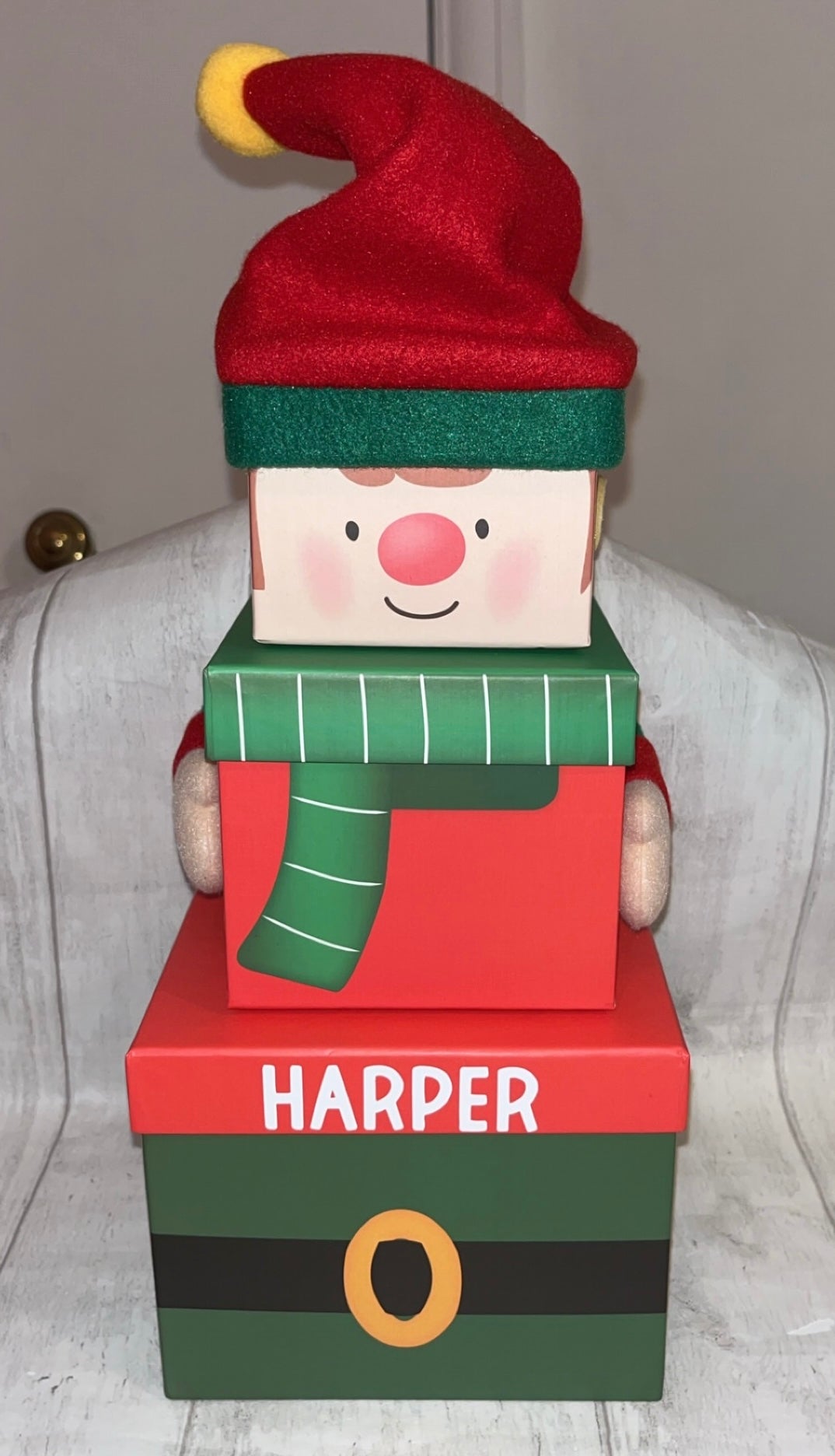 Personalised Christmas 3 Tier Stacking Gift Boxes