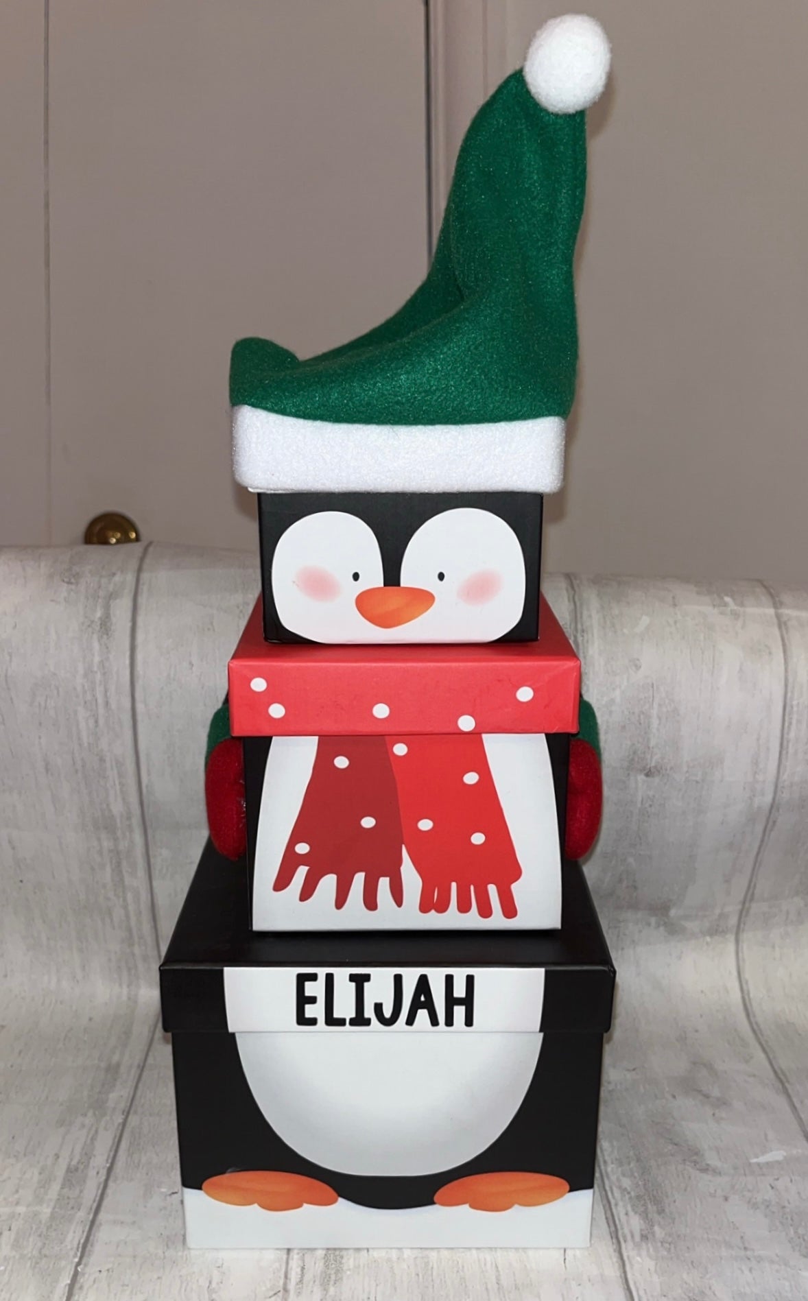 Personalised Christmas 3 Tier Stacking Gift Boxes