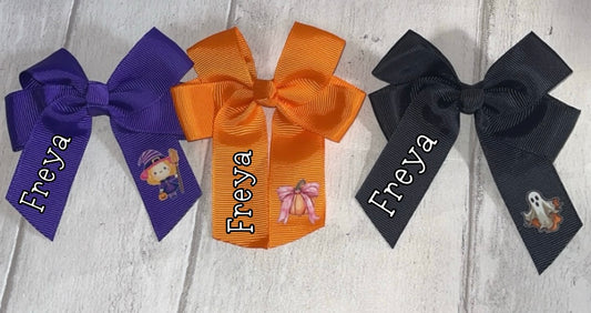 Personalised Halloween Hair Bows