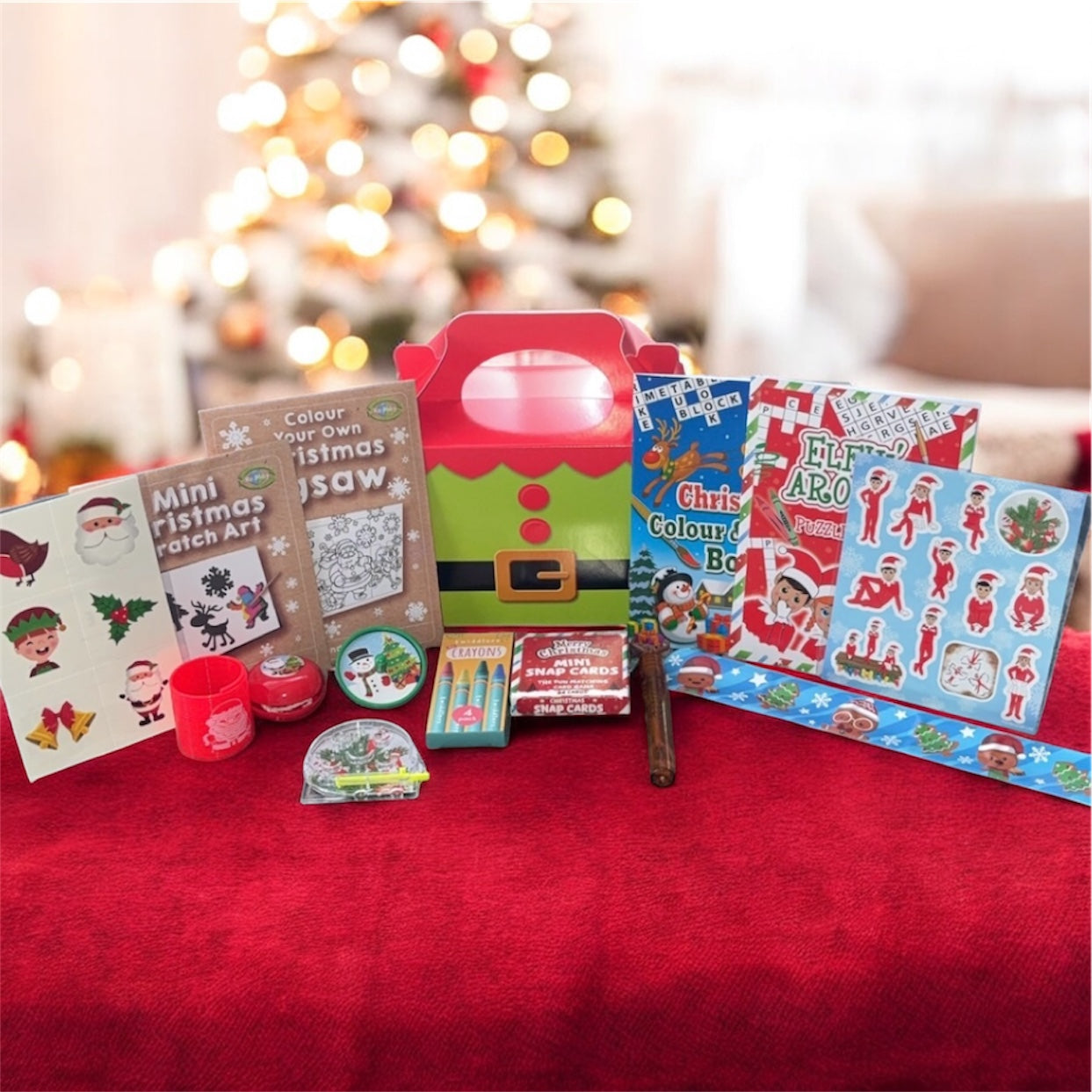 Small Christmas Children's Activity Box - Reindeer/Elf/Snowman
