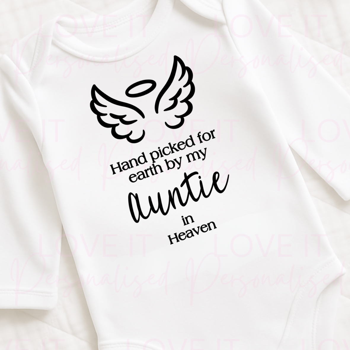 ‘Hand picked for earth by my Auntie’ Baby Bodysuit