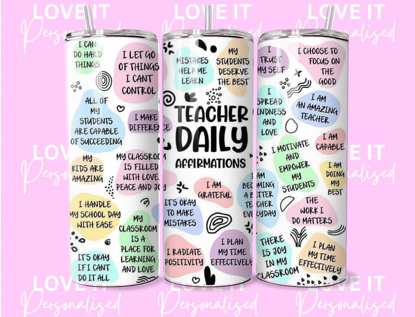 Teacher Daily Affirmation 20oz Tumbler