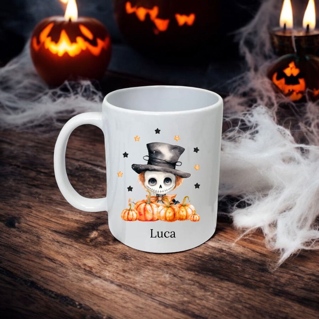 Personalised Halloween Mug - Skeleton Design