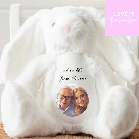 Personalised Bunny Teddy - A cuddle from Heaven