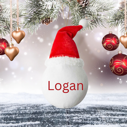 Personalised Christmas Santa Bauble Decoration