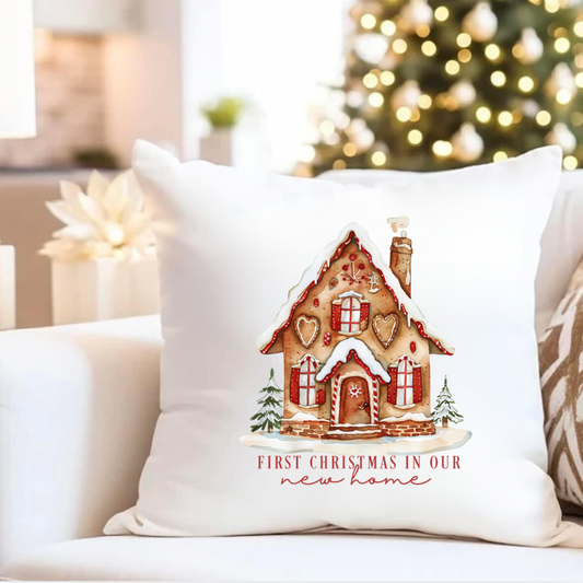 Personalised Christmas Cushion - First Christmas In New Home