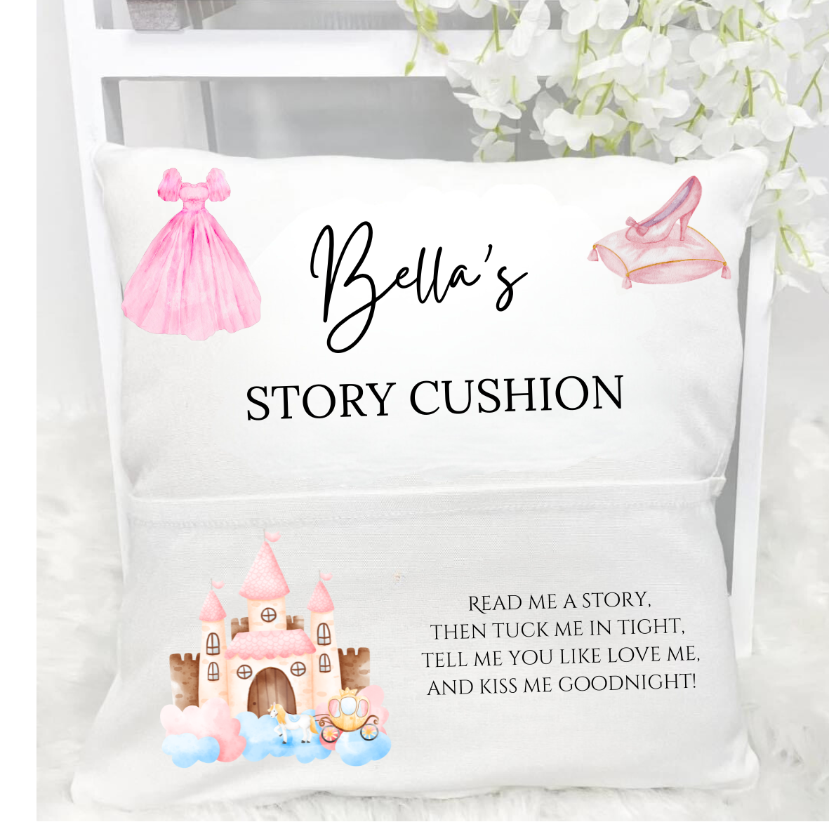 Personalised Pocket Cushion - Princess Design