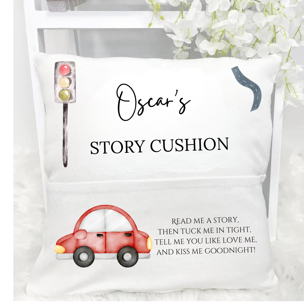 Personalised Pocket Cushion - Car Design