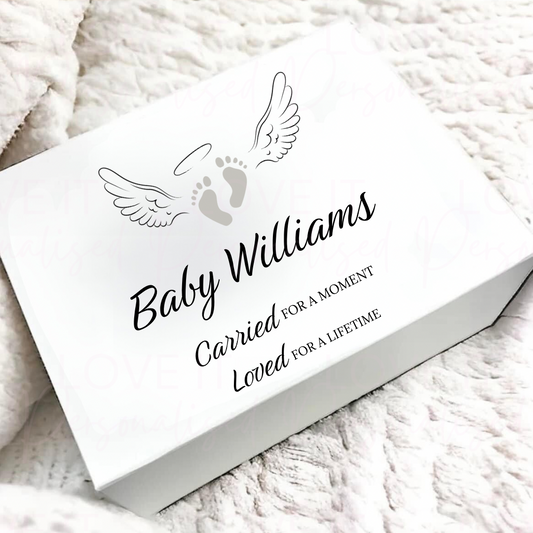 Personalised Baby Loss Memorial Magnetic Gift/Memory Box