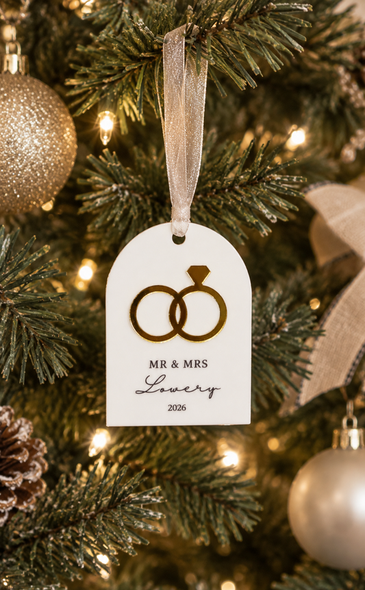 Personalised Wedding Christmas Tree Ornament