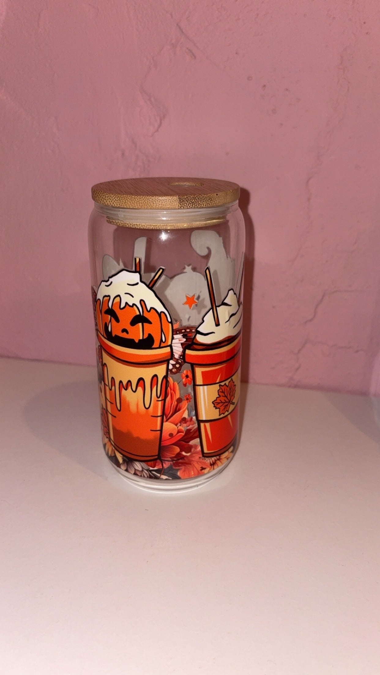 Halloween Design 16oz Plastic/Glass Libbey Can