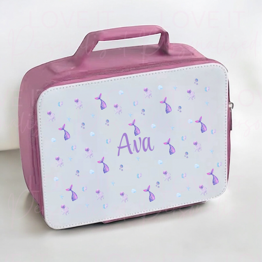 Personalised Mermaid Pink Lunch Bag