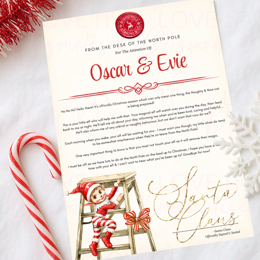 Personalised Elf Arrival/Goodbye Letter