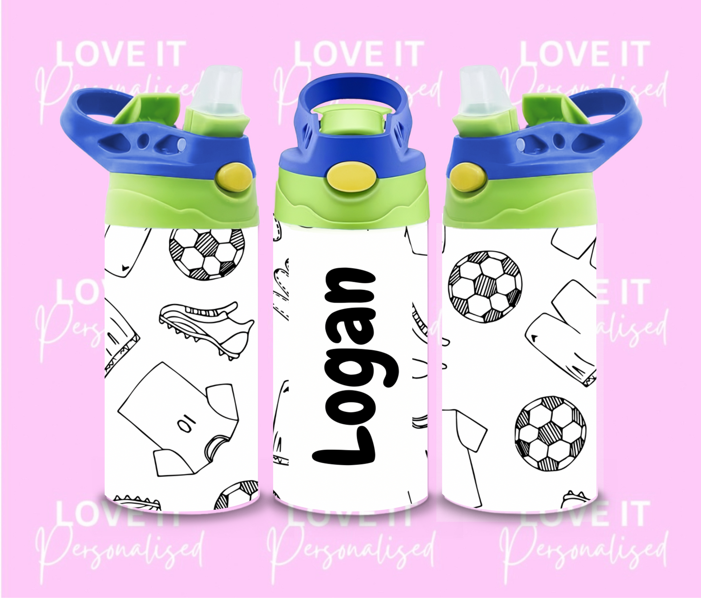 Children’s Personalised Football Water Bottle