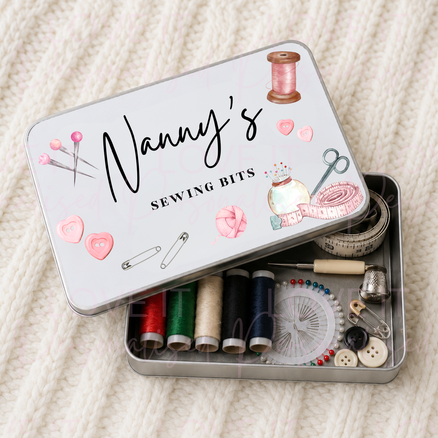 Personalised Sewing Bits & Bobs Tin