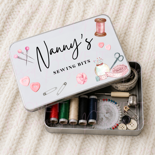 Personalised Sewing Bits & Bobs Tin