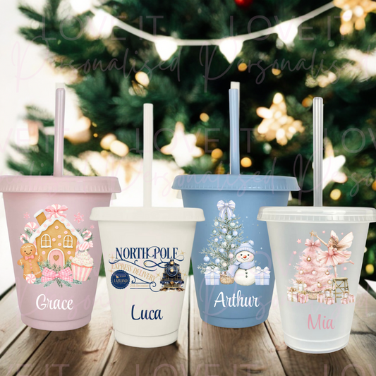 Personalised Children’s Christmas 16oz Cold Cups