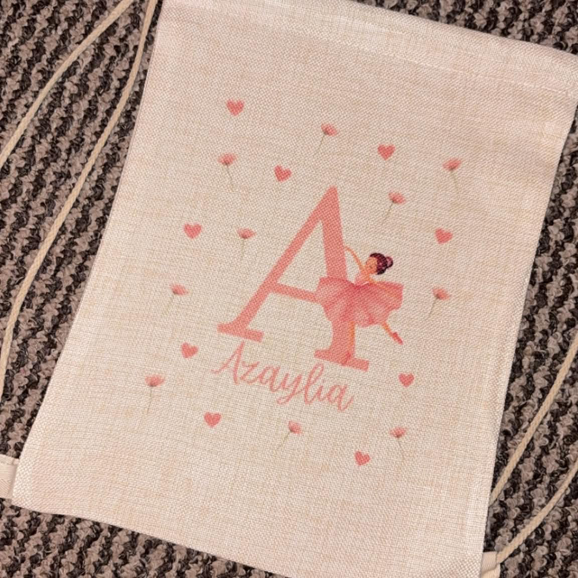 Personalised Ballerina Drawstring Bag