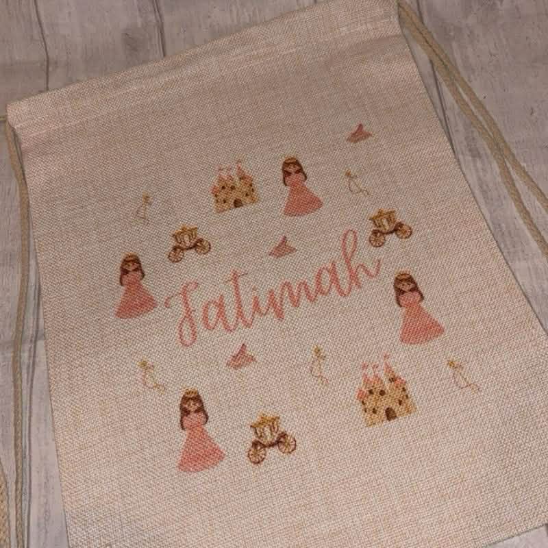 Personalised Children’s Drawstring Pe/Swim Bag - Princess Design